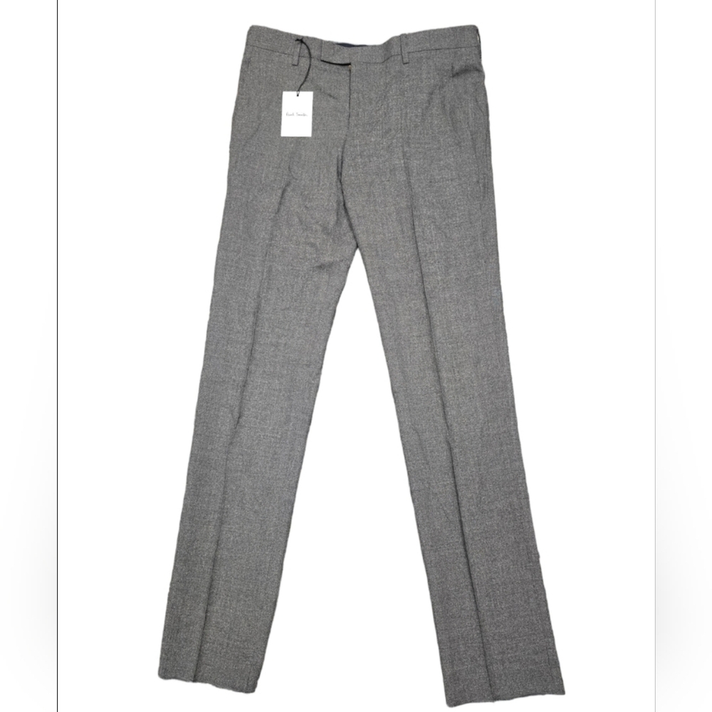 PAUL SMITH Men’s Tapered Fit Wool Gray Trouser Pant - Size 32